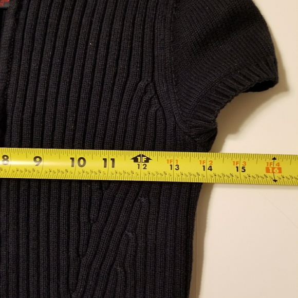 Ralph Lauren sweater/hoodie/blue/cropped sleeve - Picture 7 of 8